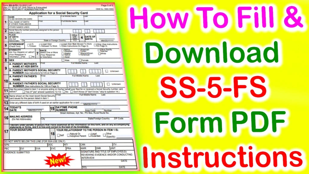 SS-5-FS Form PDF Download, How To Fill Out SS-5-FS Form PDF, SS-5-FS Form PDF, SS-5-FS Form Download PDF, SS-5-FS Form PDF, How To Download SS-5-FS Form PDF, How To Fill SS-5-FS Form, SS-5-FS Form PDF Fill Out, SS-5-FS Form 2023, SS-5-FS Form Fillable PDF, Ss 5 fs form fillable pdf Download, Application for a Social Security Card (Outside of the U.S.), Form SS-5-FS PDF 2023
