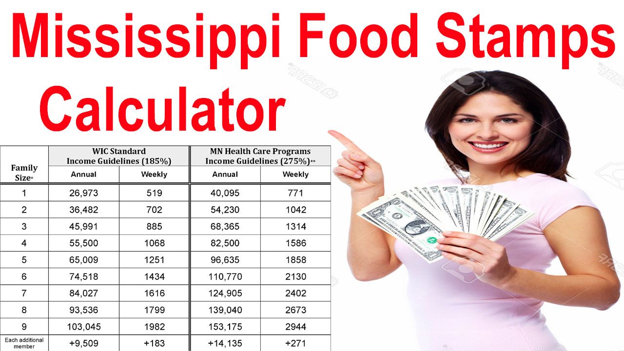 Mississippi Food Stamps Calculator 