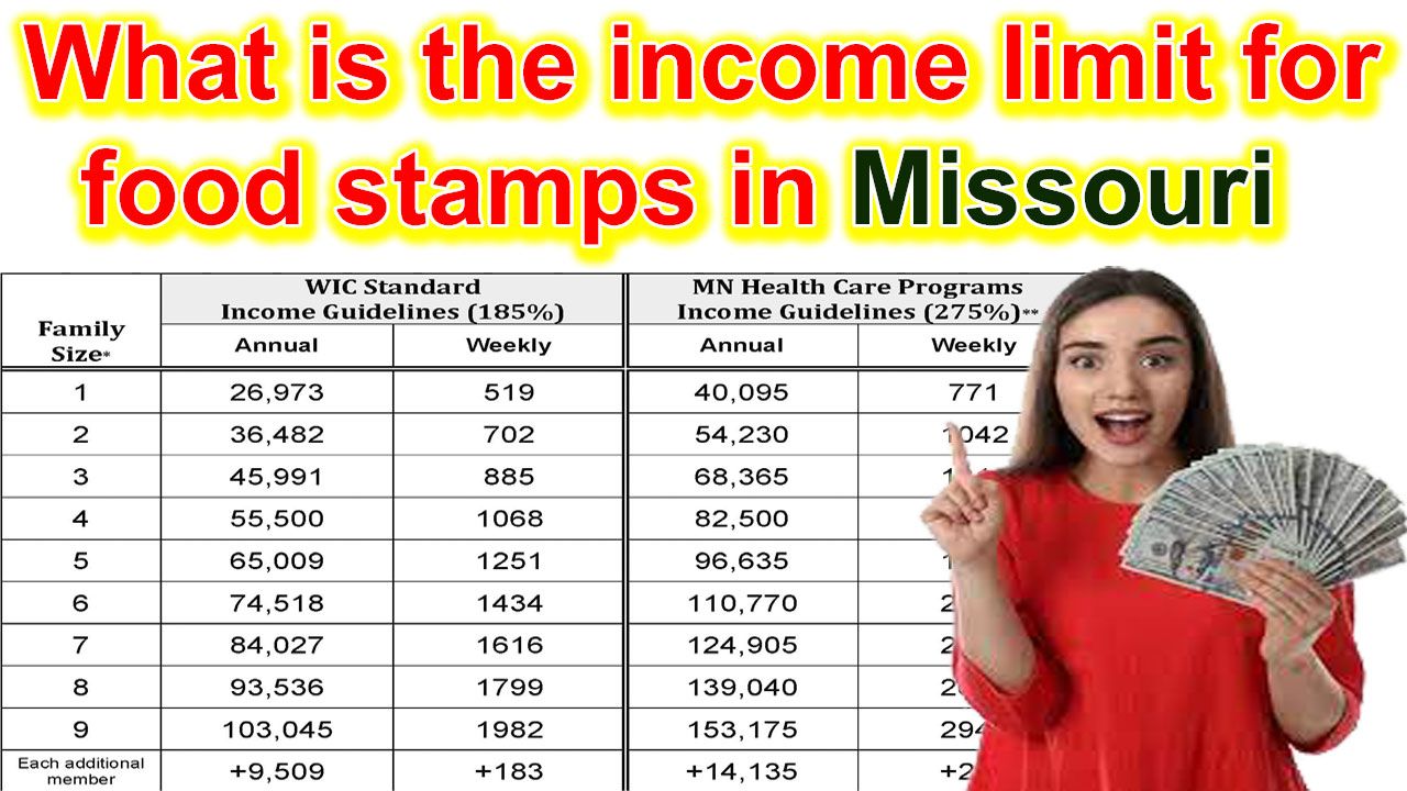 What is the income limit for food stamps in Missouri 2024