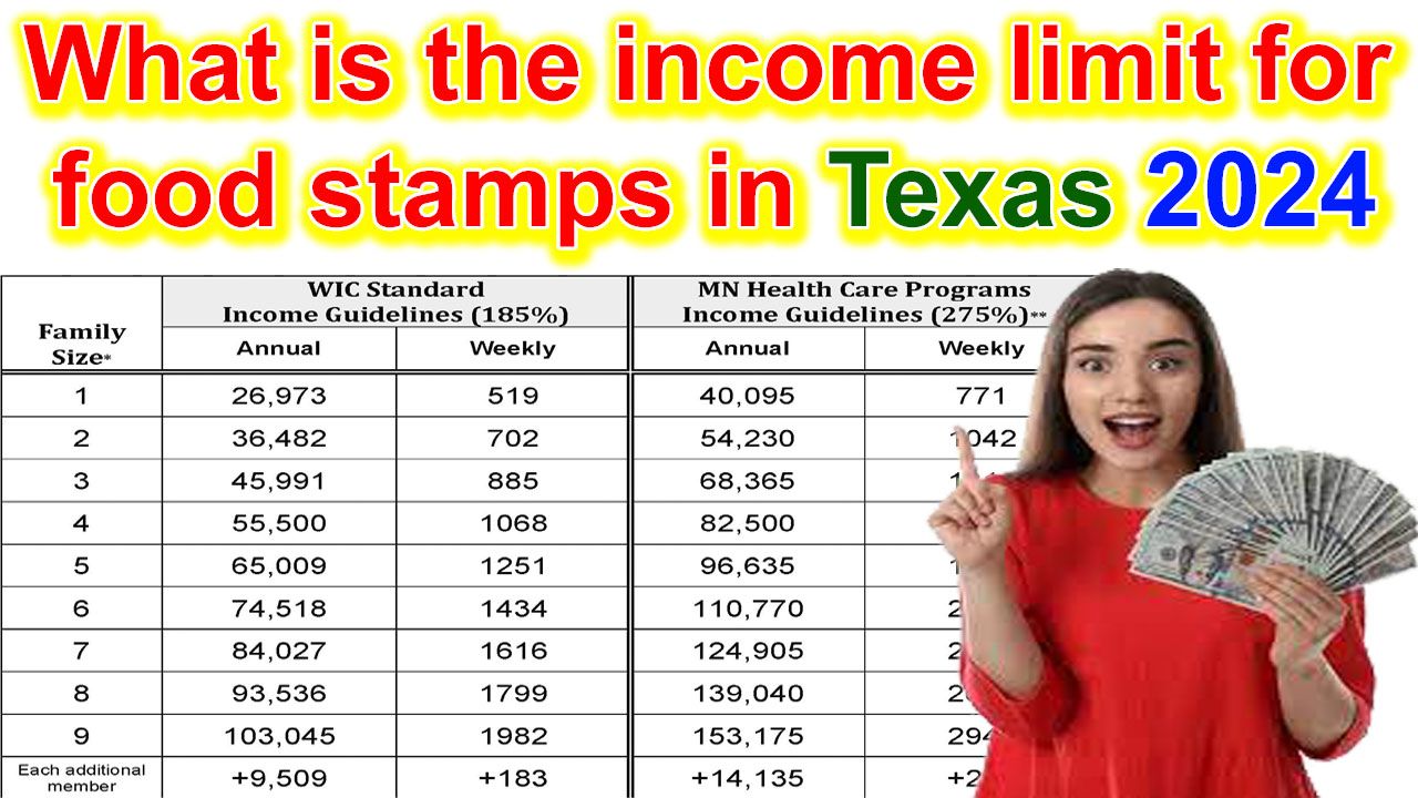 What is the income limit for food stamps in Texas 2024