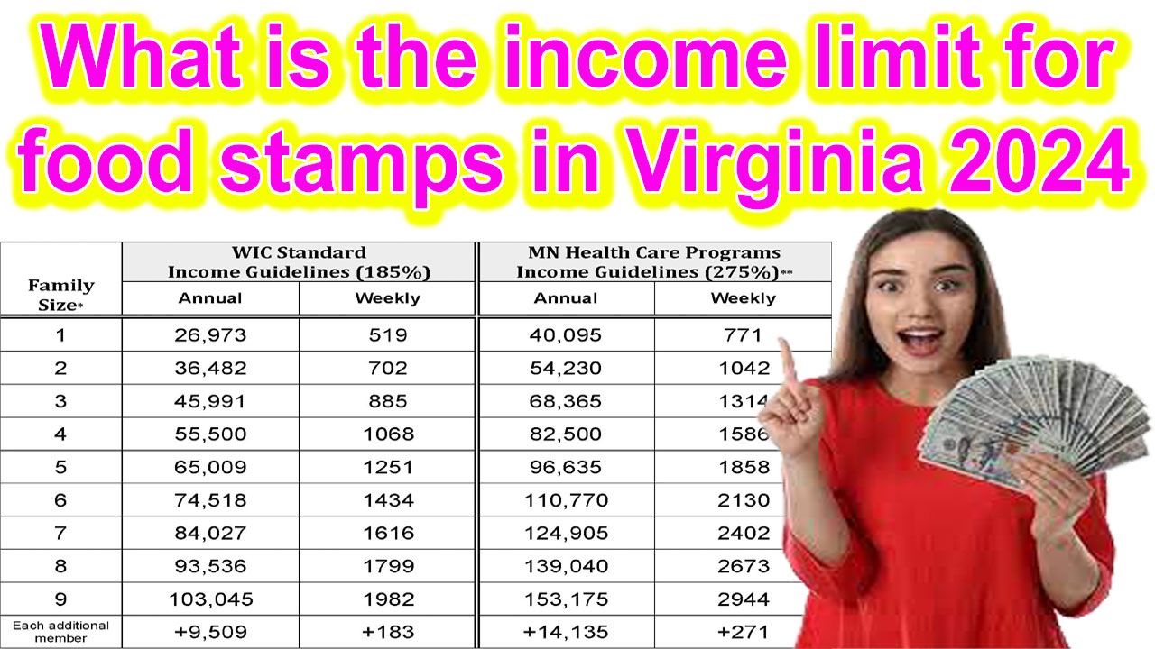 What is the limit for food stamps in Virginia 2024