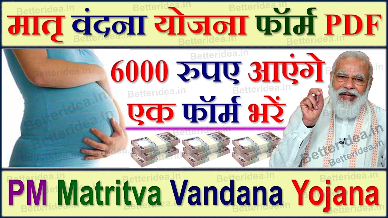 मातृ वंदना योजना फॉर्म PDF Hindi 2024 Pradhan Mantri Matritva Vandana Yojana Form PDF