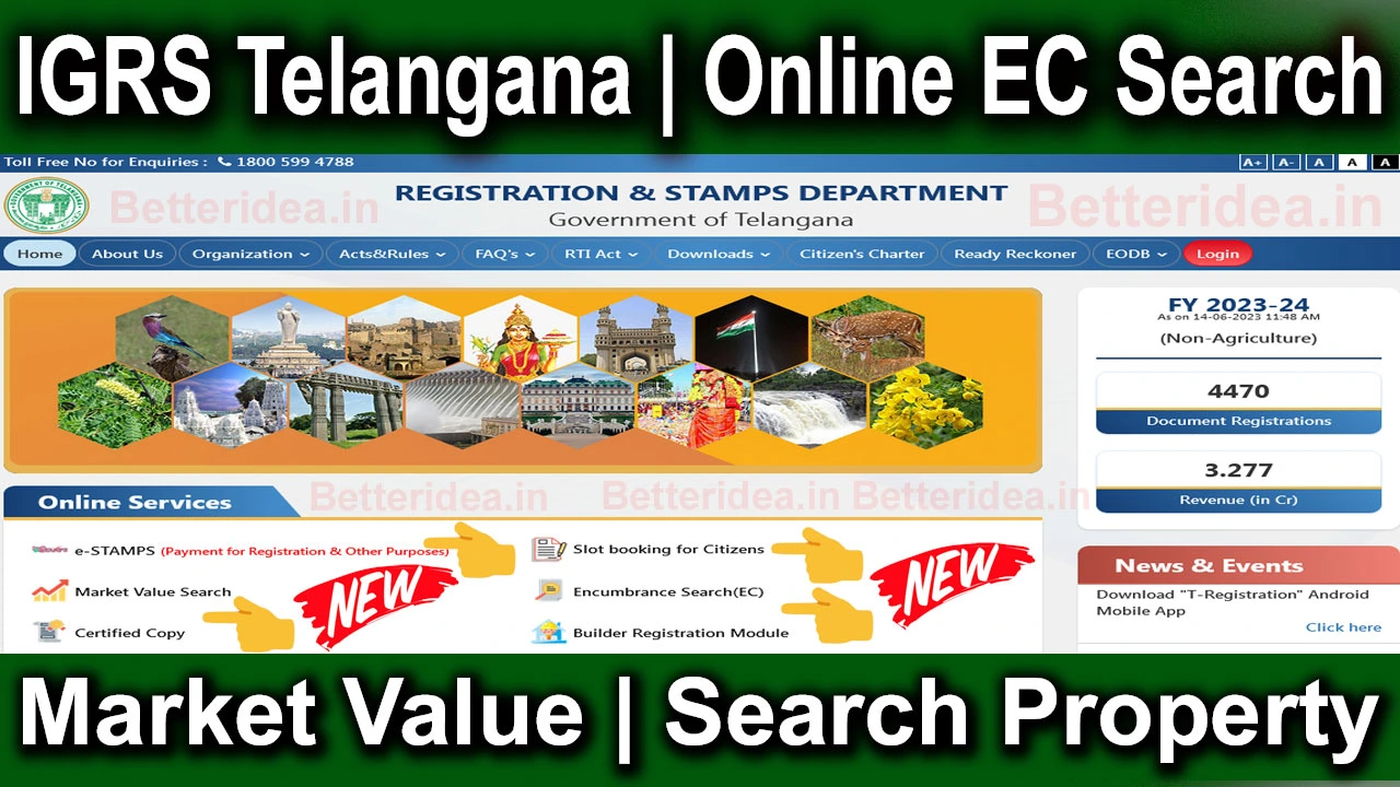 IGRS Telangana 2024: Online EC Search, Market Value, Search Property
