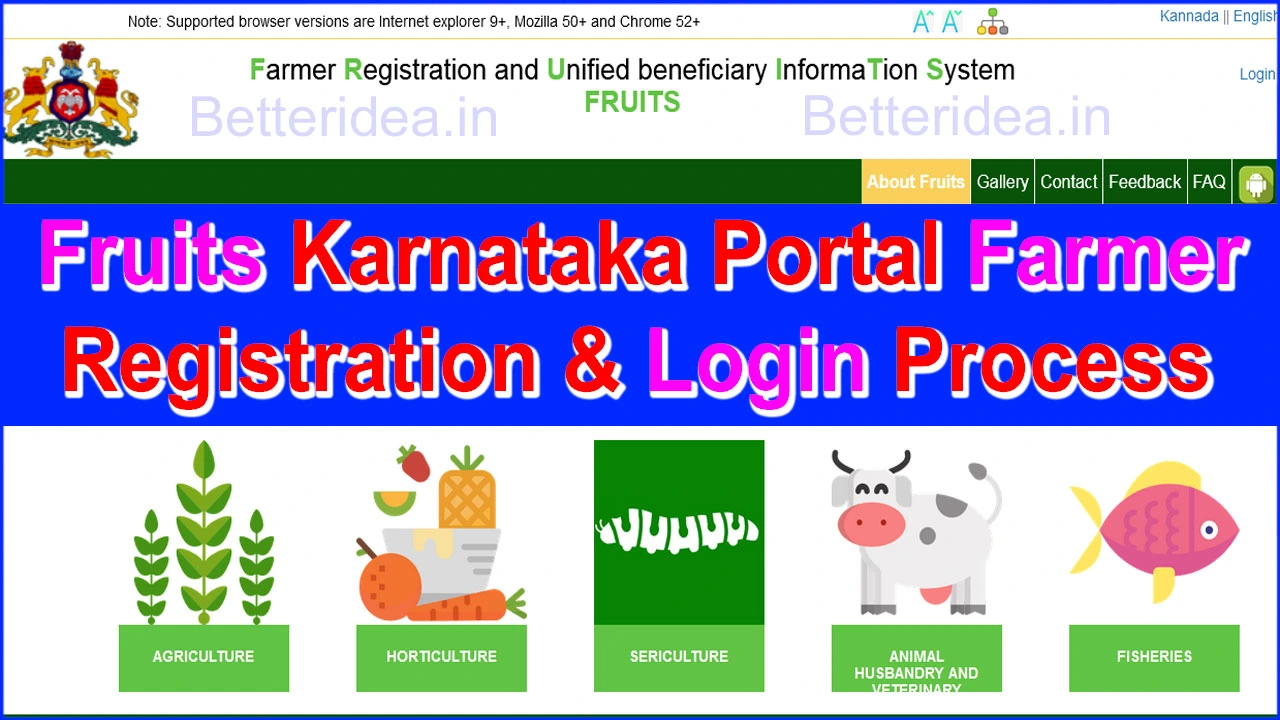 Fruits Karnataka Portal Farmer Registration: Login | fruits.karnataka.gov.in, Fruits ID Search