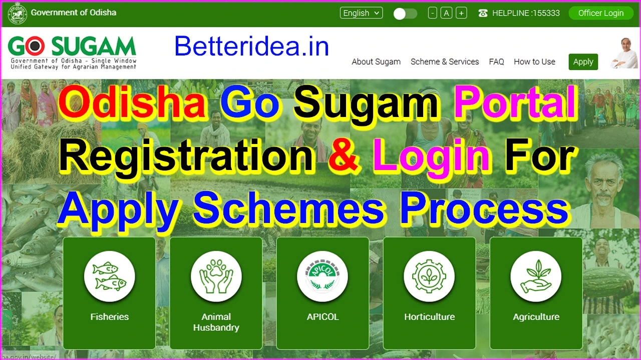 Odisha Go Sugam Portal Registration: Login Apply Form Farmer Scheme And Check Status