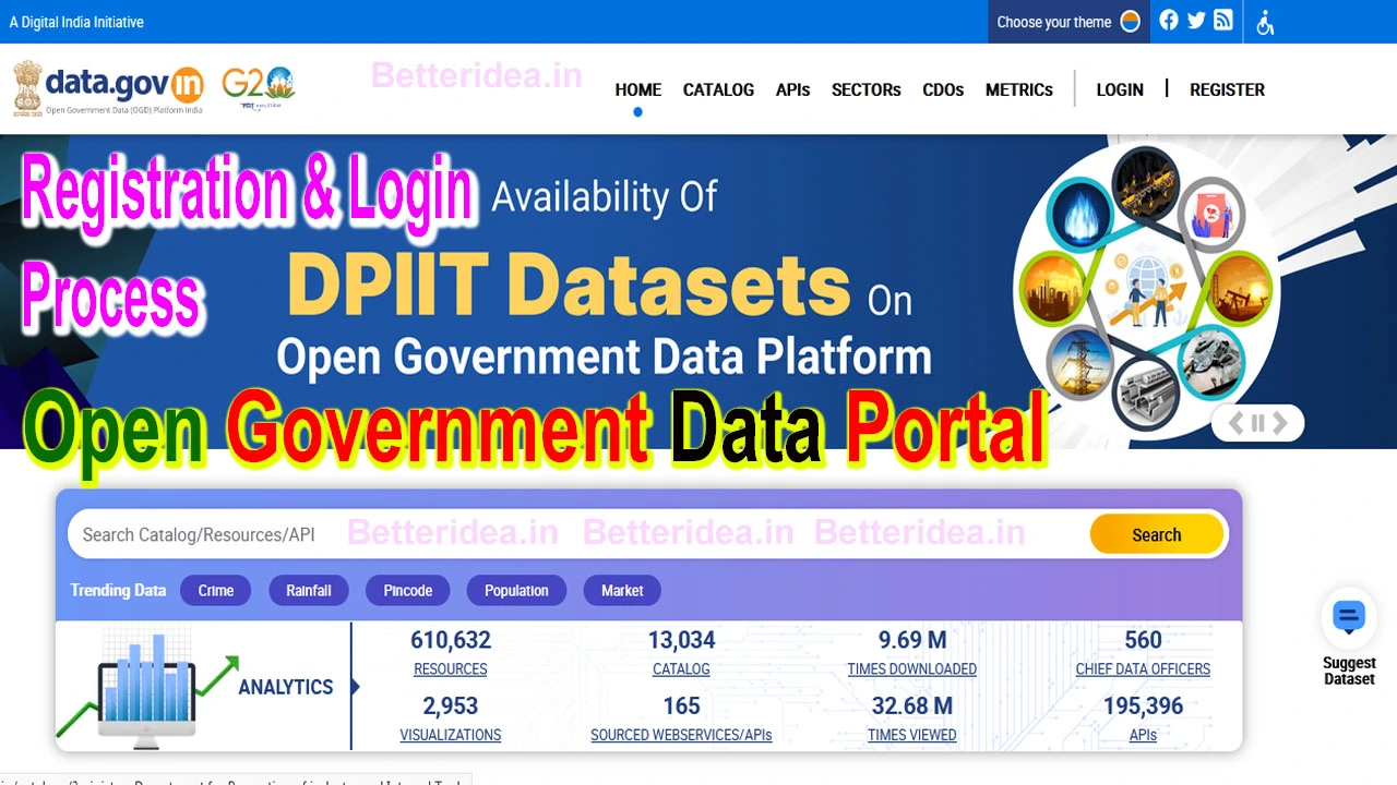 Open Government Data Portal Login & Registration @ data.gov.in