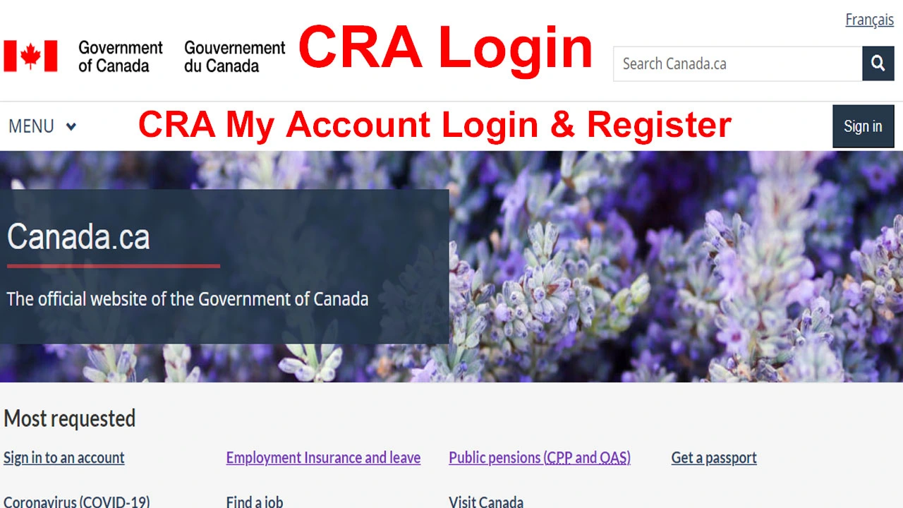 CRA Login | CRA My Account Login & Register | @canada.ca cra