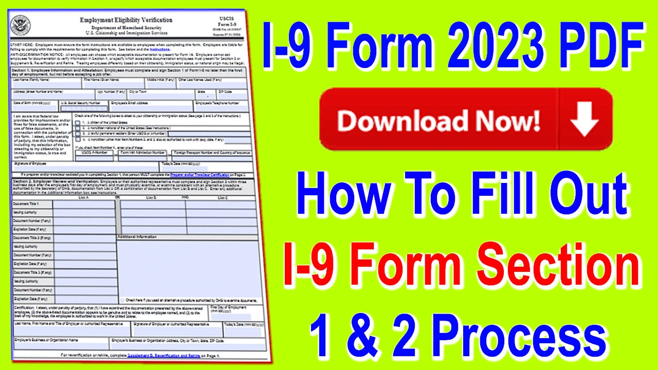 I 9 Form 2023 Pdf Download How To Fill Out I 9 Form Section 1 And 2 6231