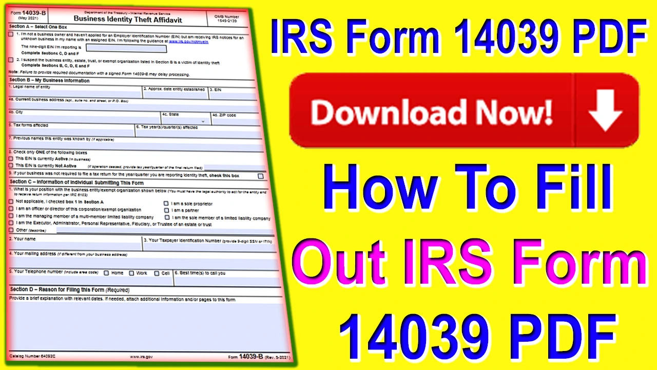 IRS Form 14039 PDF Download 2024 | How to fill out IRS Form 14039 PDF