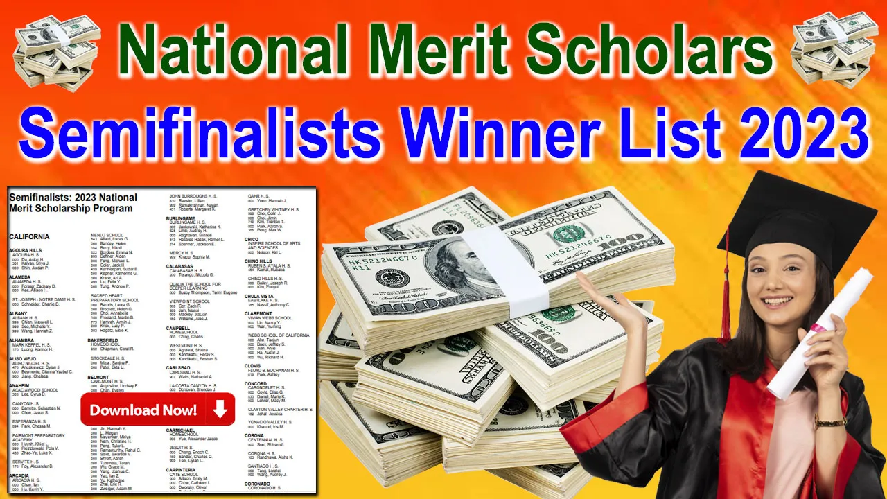 National Merit Scholars Semifinalists Winner List 2023 (NMSC List 2023)