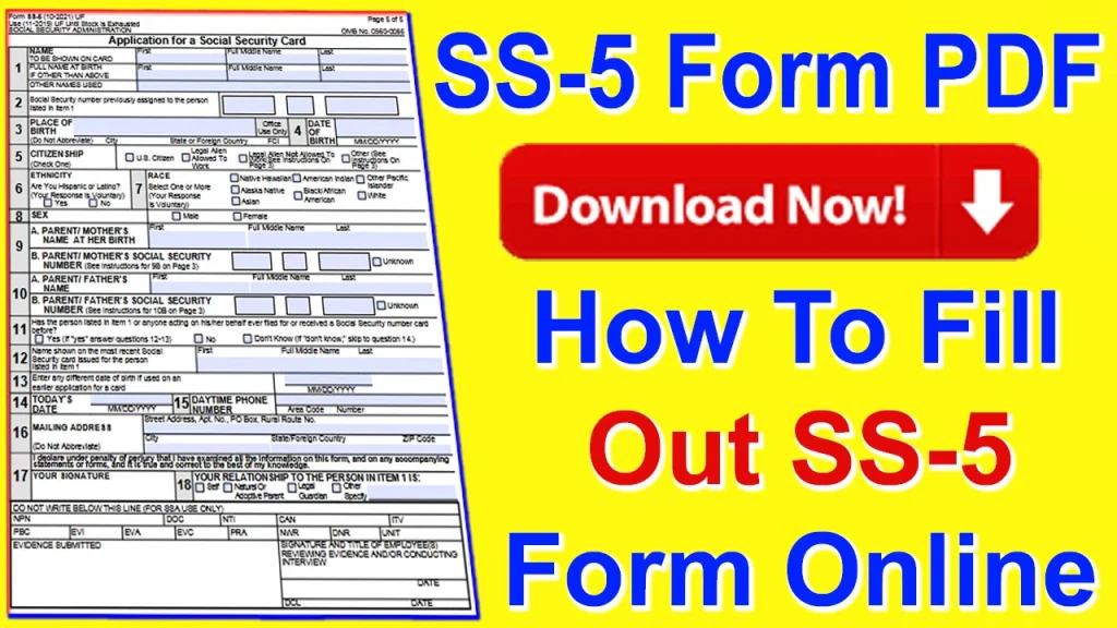 SS-5 Form 2024 PDF Download | How to fill out SS-5 Form PDF Download 2024