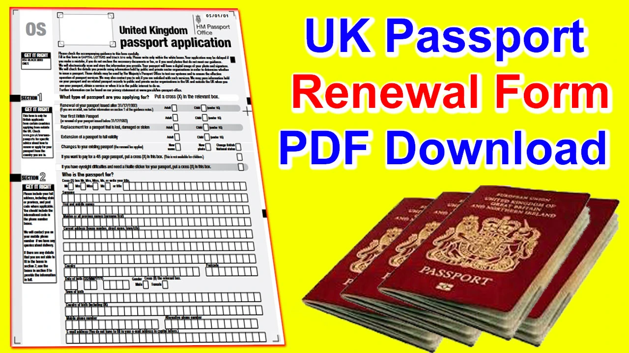 UK Passport Renewal Form PDF 2024 | UK Passport Renewal Overseas