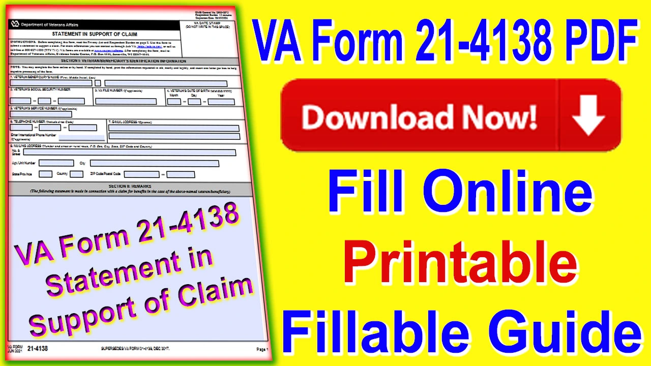 VA Form 21-4138 PDF Download Fill Online, Printable, Fillable Guide Step-by-Step