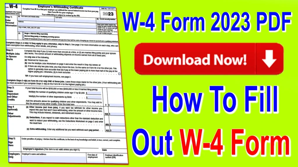 W4 Form 2024 PDF Download How to Fill Out a W4 Form In 2024