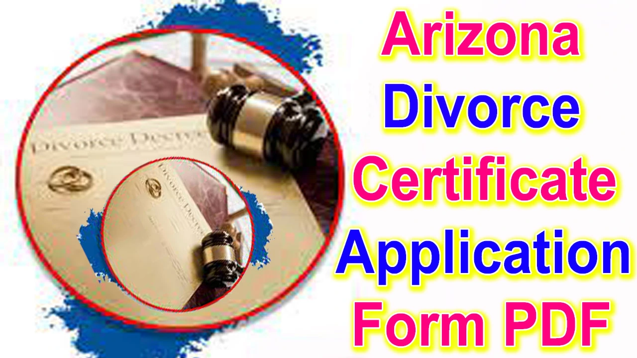 Arizona Divorce Certificate Application Form PDF 2024