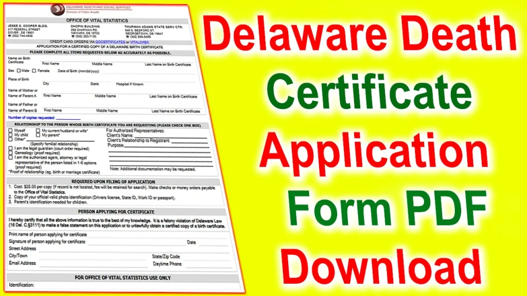 Delaware Death Certificate Application Form PDF, Delaware Death Certificate Application PDF, Delaware Death Certificate Form PDF, Delaware Death Certificate Application Online, delaware birth certificate pdf, how do i get a copy of my birth certificate in delaware, birth certificate Application delaware, How can I get a death certificate in Delaware, Delaware Death Certificate Online Form