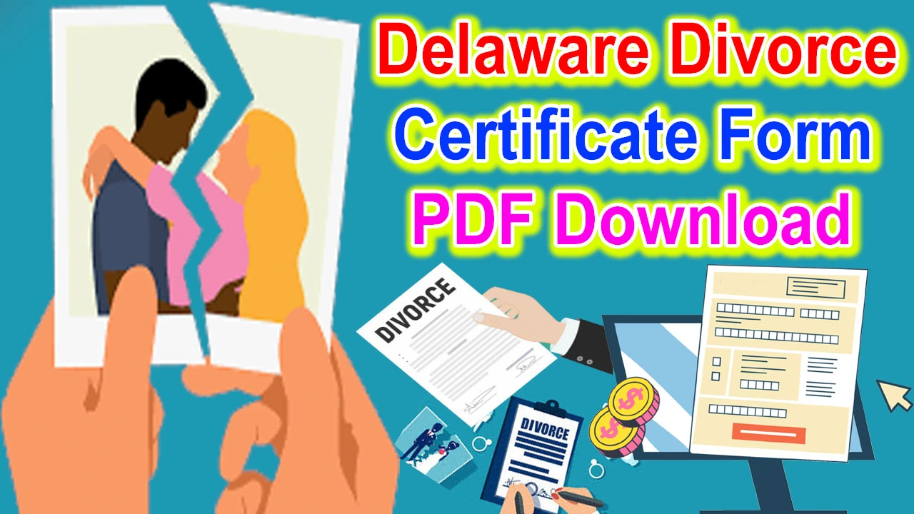 Delaware Divorce Certificate Application Form PDF