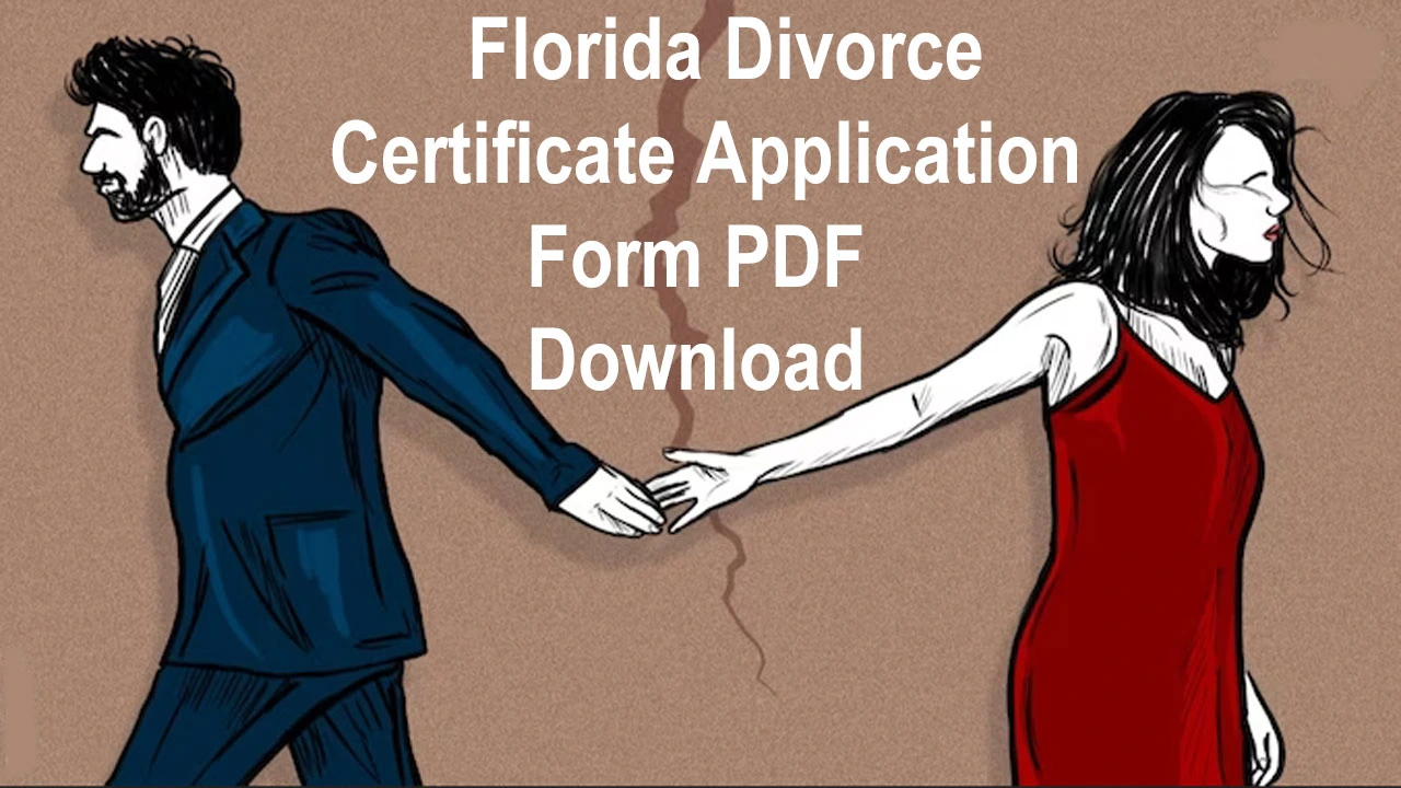 Florida Divorce Certificate Application Form PDF