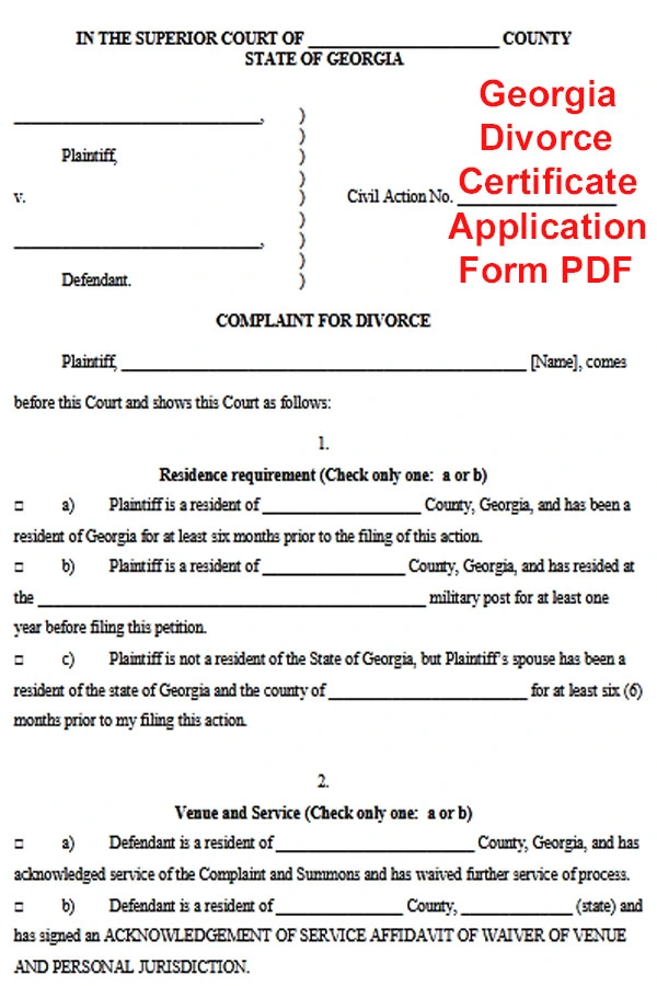 Georgia Divorce Certificate Application Form PDF, Georgia Divorce Certificate Application Form, Georgia Divorce Certificate Application PDF, Georgia Divorce Certificate Form PDF, Georgia Divorce Application Form PDF, Georgia divorce certificate application form pdf download, ga divorce papers online free, free printable divorce papers for georgia, georgia uncontested divorce forms with minor child pdf