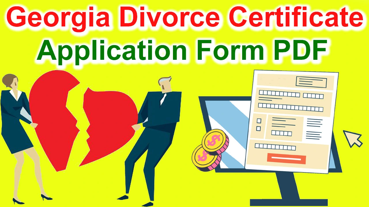 Georgia Divorce Certificate Application Form PDF