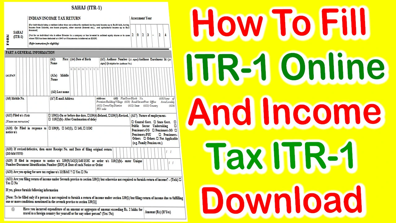 ITR 1 Form Download 2024-24
