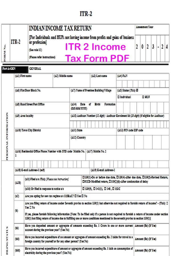 ITR 2 Form Download PDF, How To Fill ITR 2 Form Online, ITR 2 Form Download, ITR 2 Form PDF, ITR 2 Form Download In Hindi, ITR 2 Form, ITR 2 Form PDF, Itr 2 form download excel, itr 2 form for ay 2023-24, itr-2 filled form example pdf, Download itr 2 form, ITR 2 Form Eligibility, Download PDF Format ITR 2, How To Download ITR 2 Form, How To Fill ITR 2 Online, Income Tax ITR 2 Form PDF