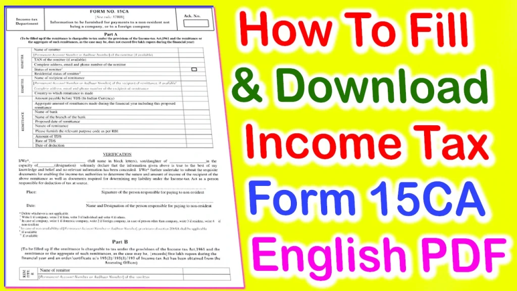 Income Tax Form 15CA Download PDF, Income Tax Form 15CA Download, Income tax form 15ca pdf, form 15ca online, form 15ca download in word format, How To file Form 15CA online, How to download 15 ca form, What is Form 15CA, Form 15CA Download, Form 15ca online download, form 15ca download, How to fill form 15ca, Income Tax Form 15CA Download English, Form 15CA PDF