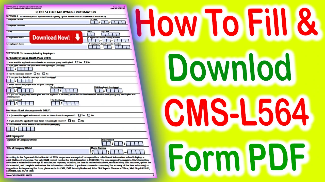 CMS-L564 Form PDF Download - How To Fill CMS-L564 Request For Employment Information PDF