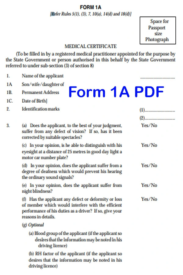Medical Certificate Form 1A PDF Download, How To Fill Form 1A PDF, Form 1A PDF Download, Form 1A PDF, Form 1A Download, Form 1A Download PDF, How To Download Form 1A PDF, How To Fill Out Form 1A Online, form 1a medical certificate for driving licence, medical certificate form 1a parivahan, medical certificate form 1a online, form 1a medical certificate download, Form 1A 2023