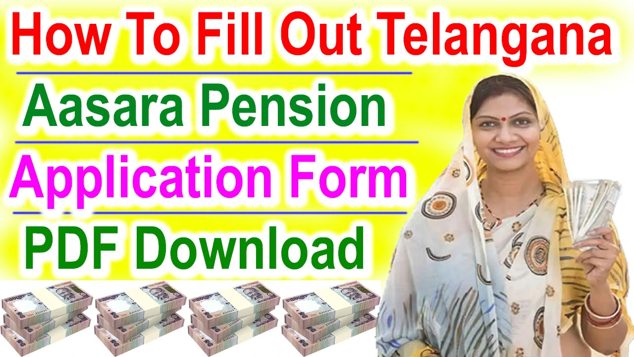 Telangana Aasara Pension Application Form PDF Download 2024